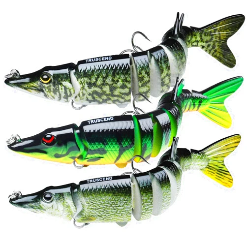 TRUSCEND Fishing Lures for Freshwater and Saltwater, Lifelike Swimbait for Bass Trout Crappie, Slow Sinking Bass Fishing Lure, Amazing Fishing Gifts for Men, Must-Have for Family Fishing Gear