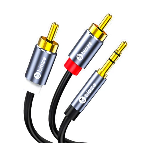 Biaze 3.5mm to RCA Audio Cable, 16FT RCA Male to 3.5mm Male Audio Adapter for Smartphones, MP3, Tablets, Speakers, HDTV