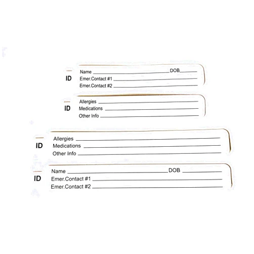 Generic Spare Id Cards for Vital Id Medical/Sport/Safety Wristbands (Pack of 2) (Small (3