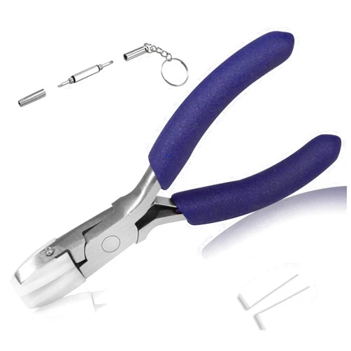 SPEEDWOX 3.5 Inches Flat Nose Plier Nylon Jaw Pliers with a Pair of Replacement Nylon Jaws and a Screwdriver Wire Wrapping Tool Jewelry Making Tool Mini Wire Straightener Wire Bending Jig