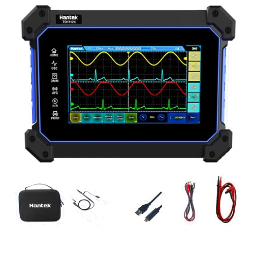 Hantek TO1112C Touch Screen Digital Oscilloscope 2 Channels 110Mhz Hanheld Tablet Digital Oscilloscope +Multimeter