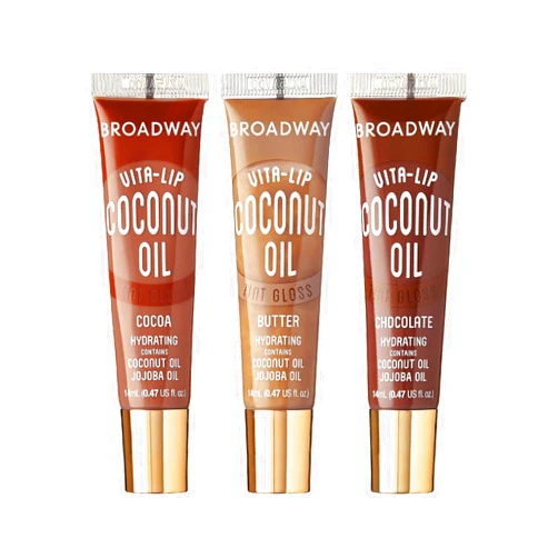 Ruby Kisses Broadway Vita-Lip Tinted Lip Gloss (6 Pack) Ultra-Hydrating & Soothing Formula with Vitamins, High-Shine Non-Sticky Lip Balm with Rosehip, Coconut, Jojoba Oil in 3 Pink & 3 Brown Shades