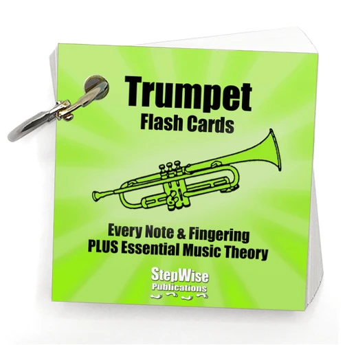 StepWise Publications Music Flash Cards: Learning Games with Notes, Instrument Fingerings, & Music Theory (Trumpet)