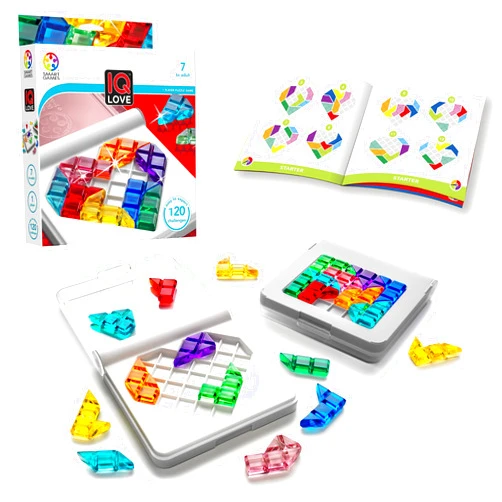 SmartGames IQ Love Travel Puzzle Game with 120 Challenges for Ages 7 - Adult