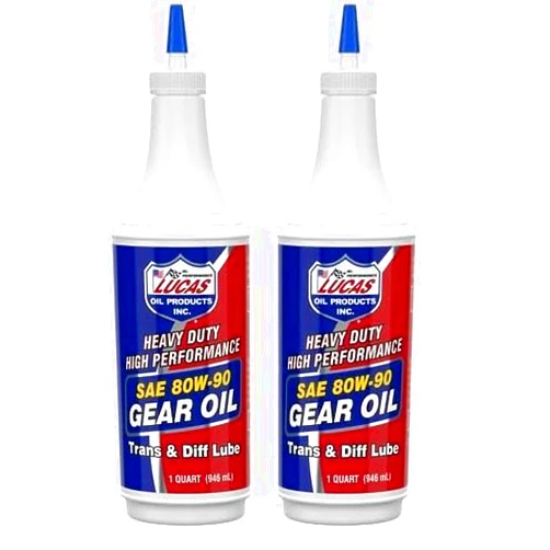 Lucas Oil 80W-90 Heavy Duty Gear Oil - 1 Quart (Pack of 2) for High Performance and Heavy-Duty Applications