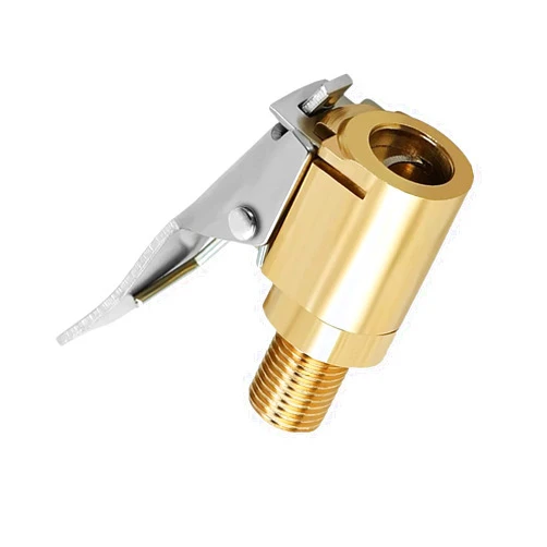 LDCRE Tire Air Chuck with Clip Adapter, Brass Locking Tire Inflator Nozzle Adapter Connect, No Leakage Tire Chucks for Vehicle Inflator Compressor Pump Connect Accessories Tool 8mm 1Pack