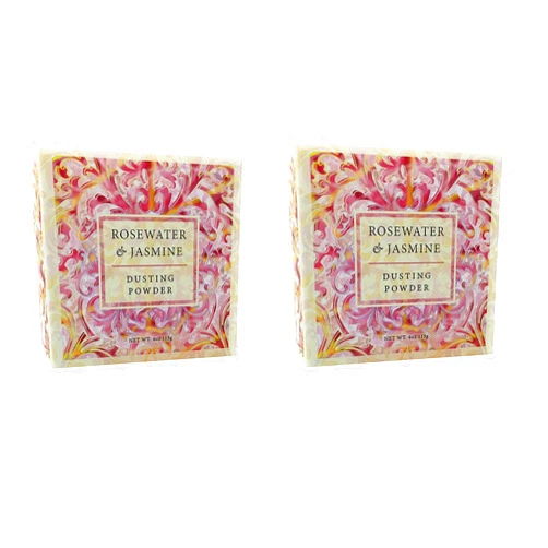 Creip Greenwich Bay Trading Co. Dusting Powder, 4 Ounce, Rosewater & Jasmine - 2 PACK