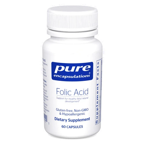 Pure Encapsulations Folic Acid | Hypoallergenic Dietary Supplement | 60 Capsules