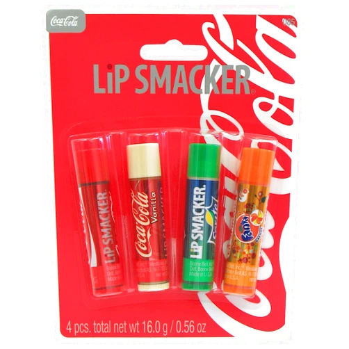 Lip Smacker Coca Cola Collection, lip balm for kids - Coca Cola, Coke Vanila, Sprite, Orange Fanta