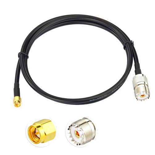 Superbat SMA to SO239 UHF Cable 3ft SMA Male to PL259 Female Jumper RG58 Coax Cable for Spectrum Analyzers CB/HAM Radio Scanner Antenna Analyzer Dummy Load etc.