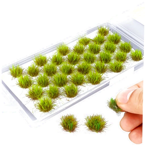 Wedhapy Miniature Grass Tufts Realistic Artificial Grass Tufts Decorative Static Grass Applicator Artificial Grass Model Making Accessories for DIY Railway Train Spring