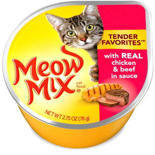 Meow Mix Tender Favorites Chicken and Beef, 2.75 oz (Pack of 12)