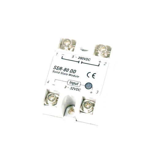 NOYITO SSR-80DD 80A Single Phase Contactless Mute Solid State Relay DC Control DC Input Control Voltage DC3-32V Control Load Voltage DC 5-200V