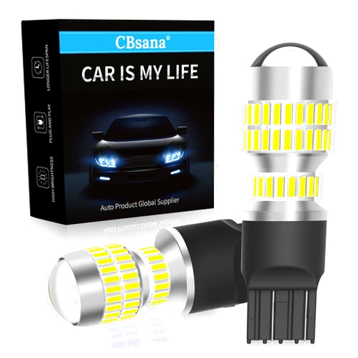 CBsana 7440 7443 LED Light Bulbs, 7441 7444 7444NA 992 T20 Reverse Back Up Lights 4014 78-SMD DRL Light Tail Light, 2Pcs 6000K Xenon White