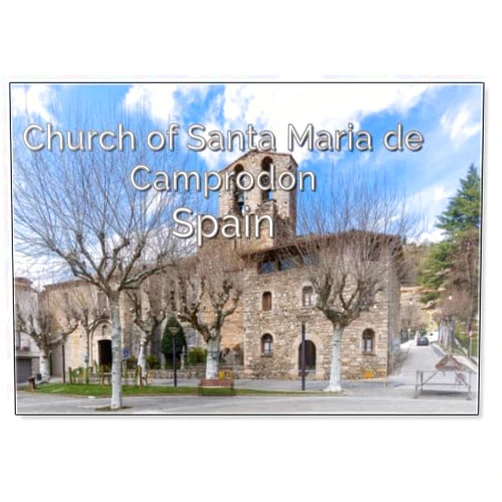 Photomagnet Church of Santa Maria De Camprodón Is The Parish Church of The Town of Camprodón in The Catalan Region of Ripollés, Spain It Is Located in The Centre of The Town., Fridge Magnet