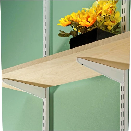 Organized Living freedomRail Bracket for Wood Shelves, 12.5-inch - White