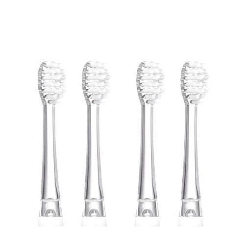 Generic 4 Pack Kids Replacement Electric Toothbrush Heads, Wavy Ultra-Soft Bristles (white)
