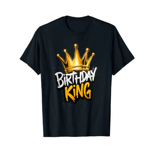 Celebrate Your Way Birthday King with Crown Funny Birthday Party T-Shirt