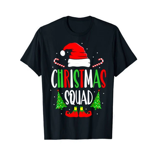 Christmas Family Shirts Matching Christmas Squad Christmas Squad Funny Family Pajamas Team Matching Santa T-Shirt