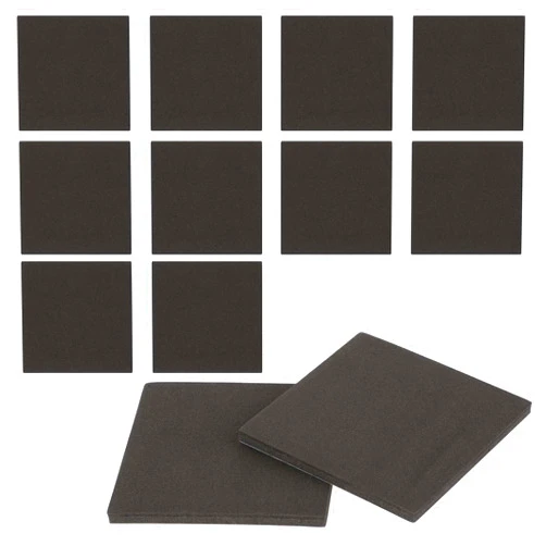 Salbsever 12Pcs Black Foam Padding Sheets with Adhesive Backing, 4 X 4 X 1/8 Inch Self Stick Neoprene Insulation Foam Closed Cell Foam Sheet Square Pad Black Foam Padding Thin Foam Sheets for Craft Furniture