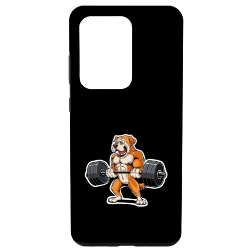 FitPets Galaxy S20 Ultra Muscular Dog Lifting Weights, Strong Dog Workout Design Case