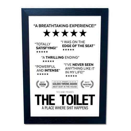Senlifa Art Black and White Bathroom Rules Wall Art, Bathroom Pictures Quote Wall Decor, Framed Toilet Decor Sign, Funny Loo Poop Humor Decorations for Bathroom