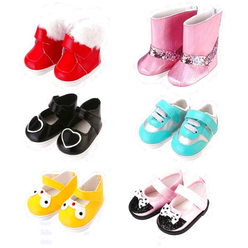 TOYYSB 6 Pairs Doll Shoes Fits 18 Inch Dolls American Doll Accessories Different Doll Styles Dress up