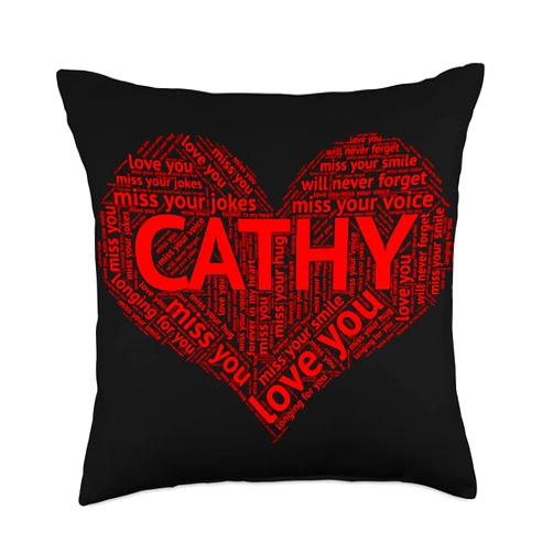 In My Heart Forever by The LACOCA Shop Because I Miss You, Remember Me Love Gift (Cathy) Throw Pillow, 18x18, Multicolor