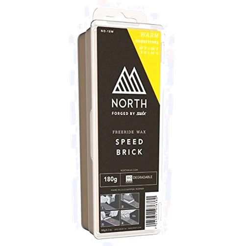 Swix North Speed Brick Warm Spring Freeride Wax, 180g, Yellow