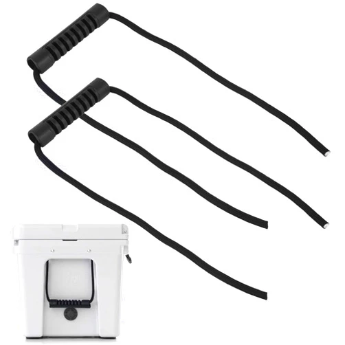 SoeKoa Cooler Replacement Handles Rope, Cooler Handle Replacement Compatible with Yeti Tundra & Rtic Coolers, Yeti Cooler Handles Black (2 Pack)