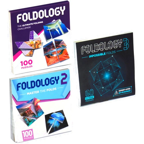 FOLDOLOGY 1-2-3 Bundle! Three Origami Puzzle Games, with 260 Puzzles Total.