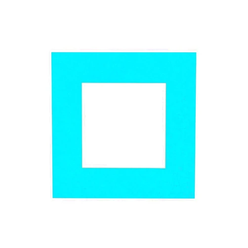 Poster Palooza 20x20 Mat Bevel Cut for 16x16 Photos - Precut Aquamarine Blue Square Shaped Photo Mat Board Opening - Acid Free Matte to Protect Your Pictures - Bevel Cut for Family Photos, Pack of 1 Matboard
