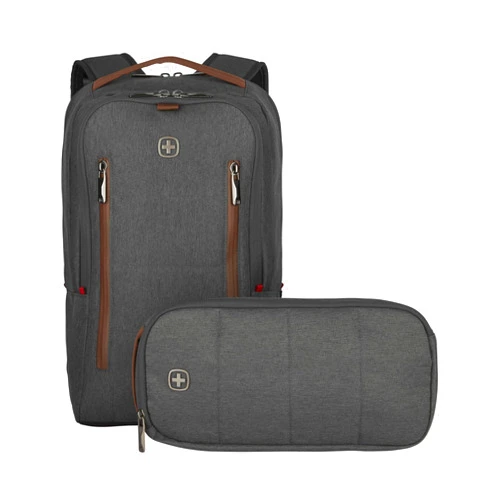 Wenger City Upgrade Laptop Backpack with Cross Body Day Bag 40.64 cm 16 Inches Grey