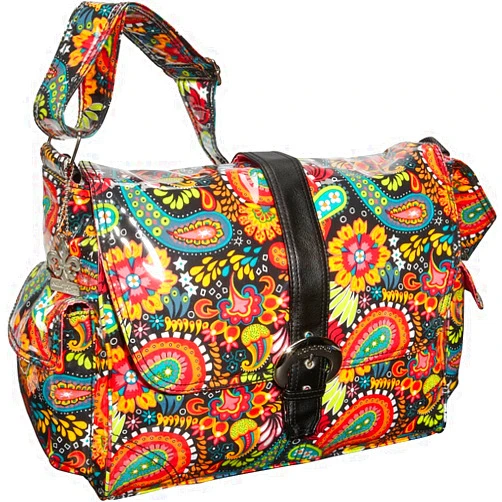 Kalencom Laminated Buckle Bag, Mango Paisley