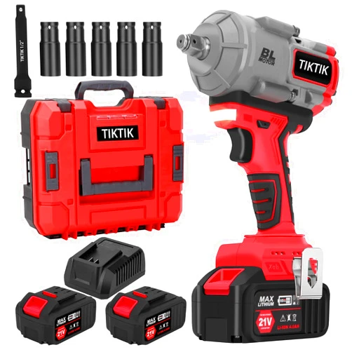 TIKTIK 1000Nm(738ft-lbs) Cordless Impact Wrench,1/2