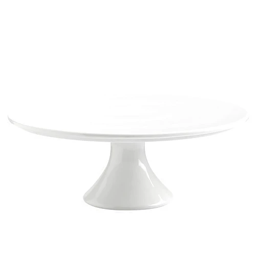 Ghaexui 10-Inch Porcelain Cake Stand, Cake Plate, Dessert Stand, Home Decorating Stand, Cupcake Stand for Parties, Weddings, Baby Shower and Other Events, White