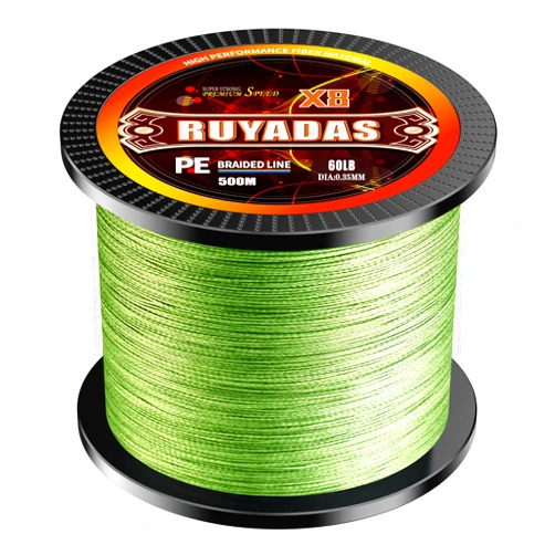 RUYADAS Braided Fishing Line, Abrasion Resistant - Zero Stretch - Superior Knot Strength - 4 Strand 8 Strand Super Strong Braided Lines, 10LB-80LB, 328-1093 Yards.