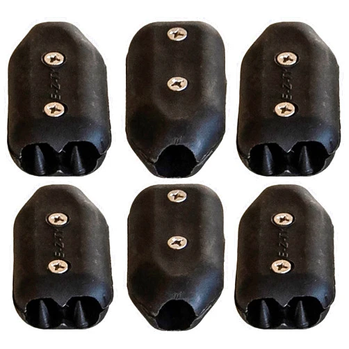 E-Z - TY E-Z -TY 3/8 Inch (9 mm) Reusable Rope Clamps Black - SIX (6) PACK