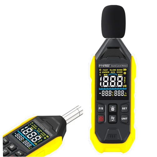 WESTOBiG [Rechargeable 3IN1 Decibel Meter] WESTOBIG Sound Level Meter, Digital dB Meter Noise Meter 30dB to 130dB Portable SPL Meter MAX Data Hold with Color Display Backlight