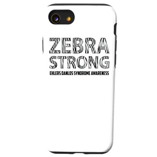 Funny Striped Animal Lover EDS Supporter Designs iPhone SE (2020) / 7 / 8 Cool Zebra Strong Ehlers Danlos Syndrome Cute Awareness Gift Case