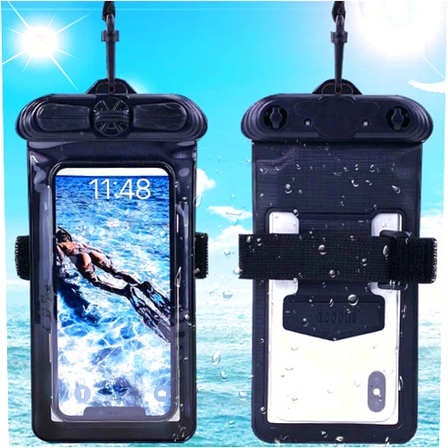 Puccy Case Cover, Compatible with Rilakkuma Kids Phone Black Waterproof Pouch Dry Bag (Not Screen Protector Film) New Version