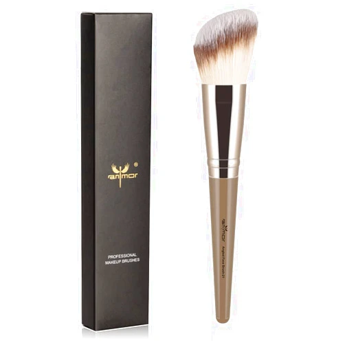 Anmor Contour Brush, Premium Contour Blush Bronzer Face Makeup Brush, Perfect For Cheek Forehead Jaw Nose Blending Deepening Contouring Polishing, Suitable For Powder Liquid Cream (Angled Contour