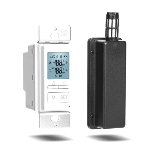 Ortis New 2024! Humidity Sensor Switch, Ortis in-Wall Bathroom Fan Automated Control Switch with Separate Sensor, Air Moisture Detection, Neutral Wire Required, Keep Your Room Dry, 328 ft Range, 110/220V