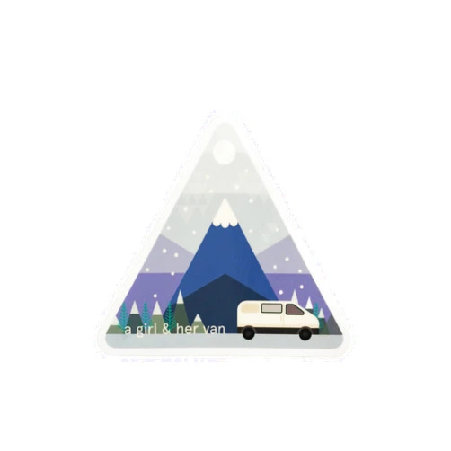 Lassos Boutique CETRIP A Girl & Her Van - Winter - Sticker/Decal