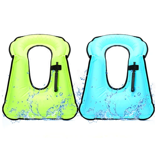 Deekin 2 Pieces Inflatable Snorkel Vest Adults Snorkeling Jackets Portable Portable Swim Vest Adjustable Safety Vest for Snorkeling Swimming Diving Surfing