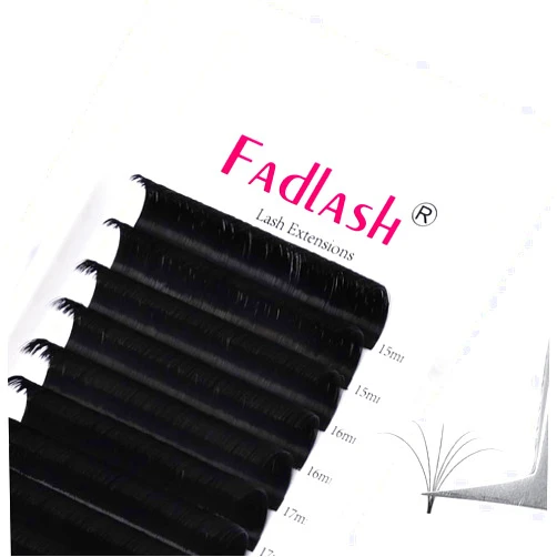 FADLASH Eyelash Extensions Lashes D Curl Lash Extensions Mixed Tray 15-20mm 0.07 Soft Easy Fan Volume Lashes Supplies (0.07-D, 15~20mm Mix)