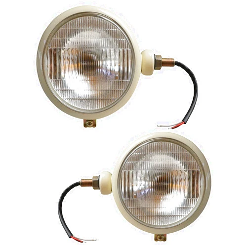 Bajato ford 8n Tractor Lights 12V Complete Ivory Tractor Headlight Assembly Fit for Ford 9N, 2N, ford 8n headlights 12v | Compatible with New Holland 600, 800 | Easy-to-Install Tractor Light Parts