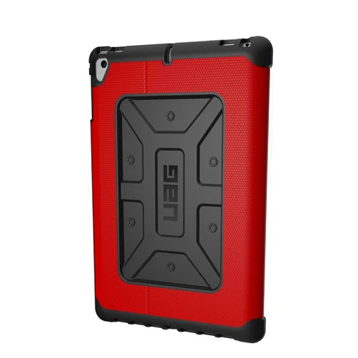 URBAN ARMOR GEAR UAG Designed for iPad 9.7 Universal Case - iPad 9.7 (2017 5th Gen & 2018 6th Gen), iPad Pro 9.7, iPad Air 1/Air 2 Metropolis Folio Rugged Military Drop Tested, Magma w/Black Logo