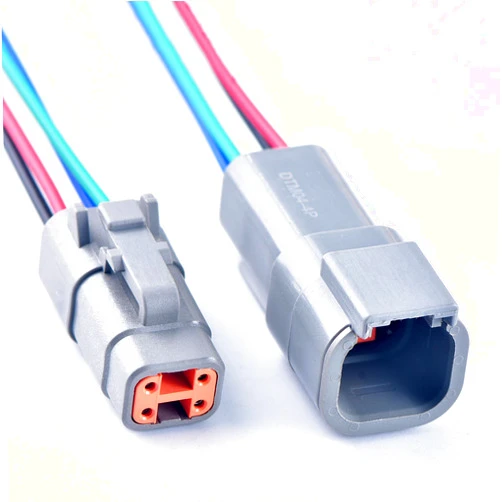 DECKBU 4 Pin Automotive Sealed Electric Plug Male Female Waterproof Connector Wire Harness DTM Series DTM06-4S DTM04-4P
