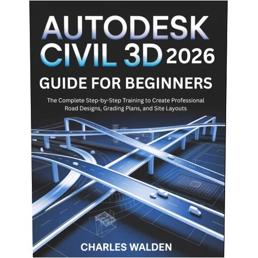 Charles Walden Autodesk Civil 3D 2026 Guide for Beginners: The Complete Step-by-Step Training to Create Professional Road Designs, Grading Plans, and Site Layouts